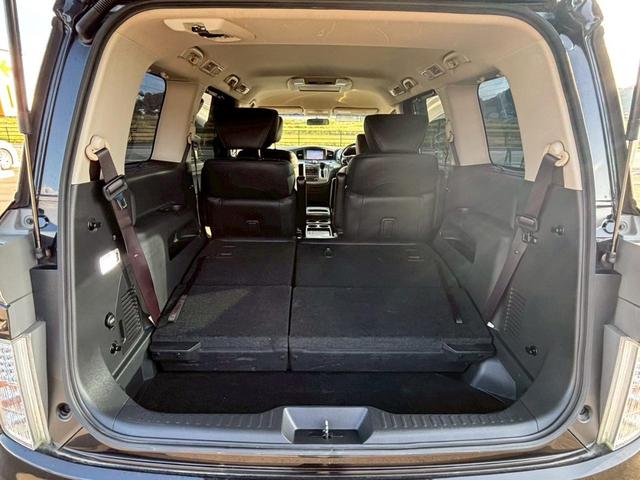 エルグランド ライダー 黒本革シート HDDナビ アラウンドビューモニター フルセグ フリップダウンモニター スマートキー LEDヘッドライト 革シート シートヒーター クルコン Bluetooth 車高調 社外21インチアルミ(55枚目)