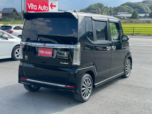 N-BOXカスタム G・ターボLパッケージ ディスプレイオーディオ リアカメラ スマートキー HIDヘッドライト 両側パワスラ クルコン 純正15インチアルミ ETC(16枚目)