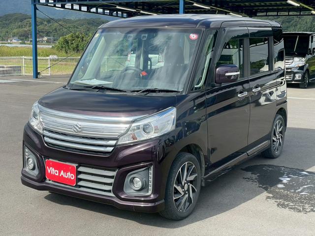 スペーシアカスタム XS 4WD メモリーナビ フルセグTV リアカメラ スマートキー HIDヘッドライト 衝突軽減ブレーキ 両側パワスラ シートヒーター Bluetooth 純正15インチアルミ ETC(6枚目)