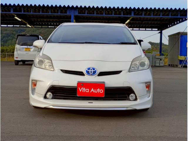 プリウス S メモリーナビ フルセグTV リアカメラ スマートキー HIDヘッドライト 前ドラレコ Bluetooth 社外17インチアルミ(4枚目)