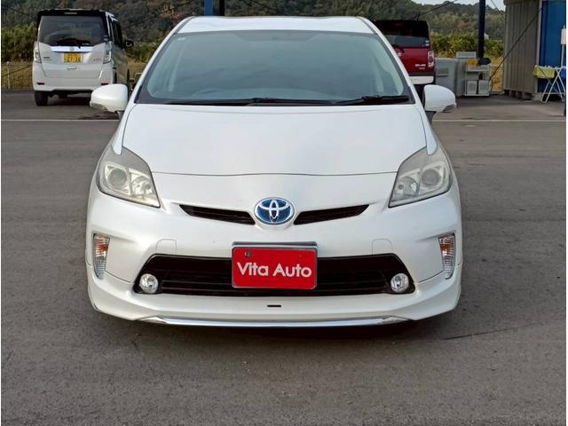 プリウス S メモリーナビ フルセグTV リアカメラ スマートキー HIDヘッドライト 前ドラレコ Bluetooth 社外17インチアルミ(5枚目)