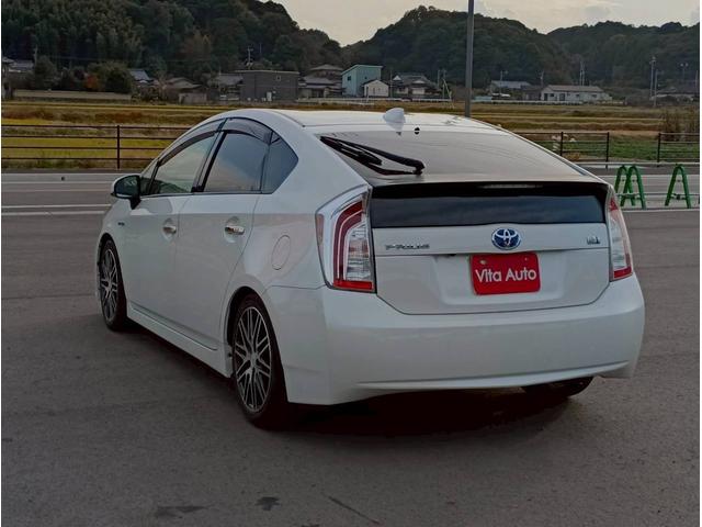 プリウス S メモリーナビ フルセグTV リアカメラ スマートキー HIDヘッドライト 前ドラレコ Bluetooth 社外17インチアルミ(9枚目)