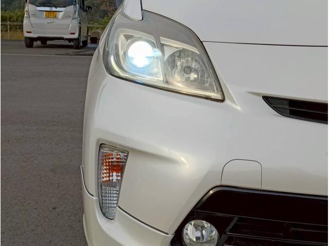 プリウス S メモリーナビ フルセグTV リアカメラ スマートキー HIDヘッドライト 前ドラレコ Bluetooth 社外17インチアルミ(15枚目)