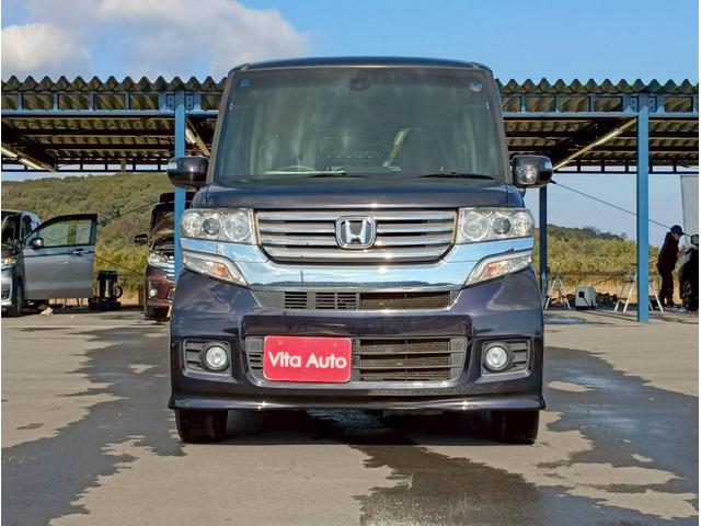 Ｎ－ＢＯＸカスタム Ｇ・ターボＡパッケージ　ＳＤナビ　フルセグＴＶ　リアカメラ　スマートキー　ＨＩＤヘッドライト　衝突軽減ブレーキ　両側パワスラ　Ｂｌｕｅｔｏｏｔｈ　クルコン　純正１５インチアルミ　ＥＴＣ（3枚目）