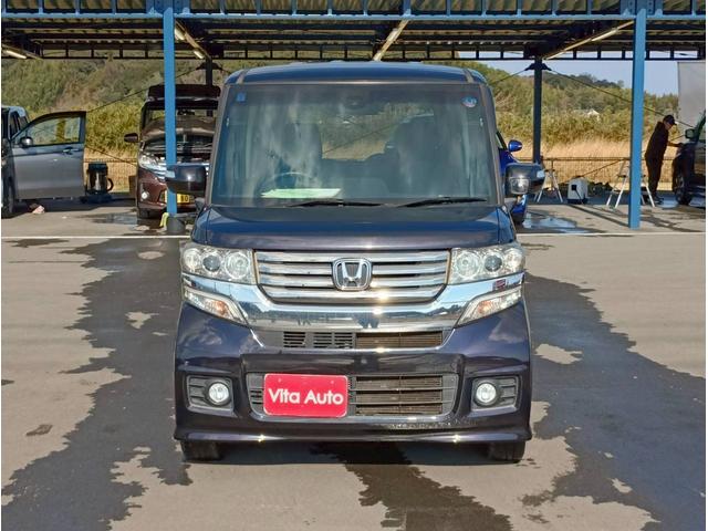 Ｎ－ＢＯＸカスタム Ｇ・ターボＡパッケージ　ＳＤナビ　フルセグＴＶ　リアカメラ　スマートキー　ＨＩＤヘッドライト　衝突軽減ブレーキ　両側パワスラ　Ｂｌｕｅｔｏｏｔｈ　クルコン　純正１５インチアルミ　ＥＴＣ（4枚目）