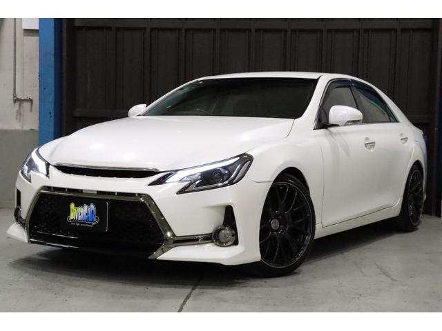 マークＸ ２５０Ｇ　リラックスセレクション　新品ＢＲＡＳＨヘッドライト　社外フルＬＥＤテール　前後Ｇ’Ｓ仕様バンパー　ＲＡＹＳ１９インチＡＷ　Ｇ’ｓ純正サス　新品シートカバー　社外ナビ　バックカメラ　前席パワーシート　スマートキー　ＥＴＣ（2枚目）