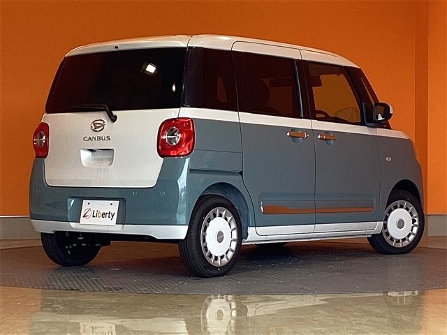 ムーヴキャンバス ストライプスG バックカメラ 両側電動スライドドア クリアランスソナー 衝突被害軽減システム オートライト LEDヘッドランプ スマートキー アイドリングストップ 電動格納ミラー シートヒーター ベンチシート CVT(18枚目)