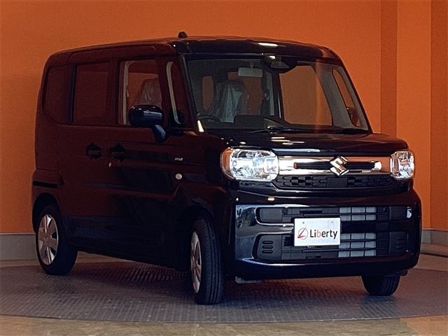 スペーシア ハイブリッドG 届出済未使用車 禁煙車 スズキセーフティサポート LEDヘッドライト スマートキー プッシュスタート アイドリングストップ 両側スライドドア ステアリングスイッチ 電動格納ミラー ヘッドライトレベライ(16枚目)