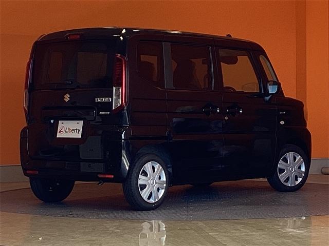 スペーシア ハイブリッドG 届出済未使用車 禁煙車 スズキセーフティサポート LEDヘッドライト スマートキー プッシュスタート アイドリングストップ 両側スライドドア ステアリングスイッチ 電動格納ミラー ヘッドライトレベライ(18枚目)