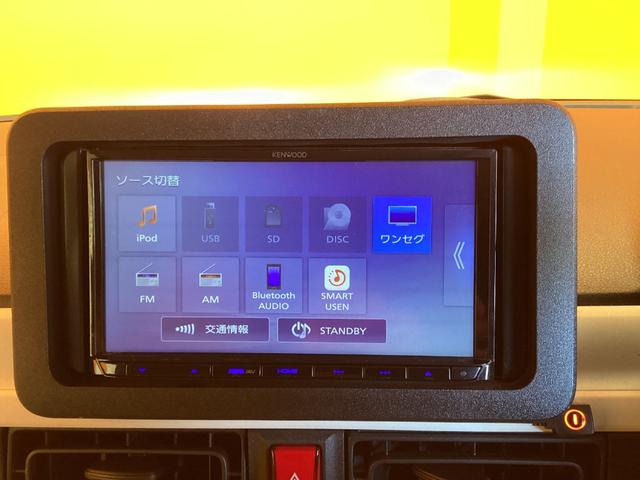 ムーヴキャンバス ストライプスＸ　ＥＴＣ　全周囲カメラ　両側電動スライドドア　ナビ　ＴＶ　クリアランスソナー　衝突被害軽減システム　オートライト　スマートキー　アイドリングストップ　電動格納ミラー　ベンチシート（8枚目）