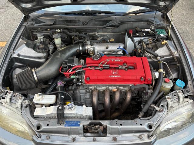 シビック ETi B16A換装/E-EG4改/つちのこチャンバー・社外エアクリ/社外マフラー/アルミラジエーター/社外アルミホイール/前後席純正シート/純正フロアマット(15枚目)