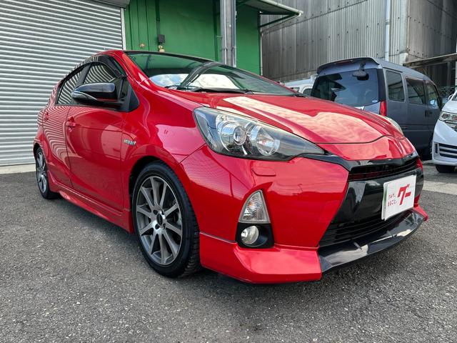 アクア S TRD製サスペンション+エアロキット+アルミホイール カロッツェリアサウンドシステム スマートキー 電動格納ミラー CVT 衝突安全ボディ ABS CD MD エアコン パワーステアリング(2枚目)