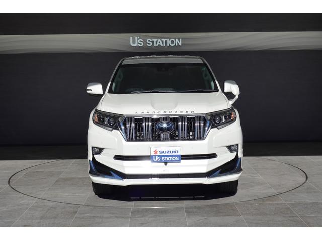 ランドクルーザープラド TX Lパッケージ トヨタセーフティセンス ワンオーナー 社外エアロ 純正メモリーナビ フロントカメラ バックカメラ ドラレコ シートヒーター フルセグ CD再生 DVD再生 Bluetooth ETC ACC(3枚目)