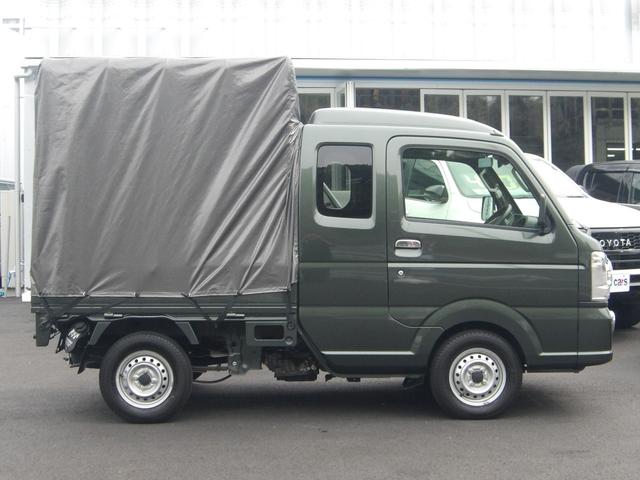 スーパーキャリイ Ｘ　ＡＴ　幌付き　幌荷台寸法　長さ１４８ｃｍ幅１４０ｃｍ高さ１４４ｃｍ　衝突軽減　車線逸脱警報　アイドリングストップ　ＥＴＣ　ドラレコ　ＬＥＤ　キーレス　オートライト　ＣＤ　Ｂｌｕｅｔｏｏｔｈ（5枚目）
