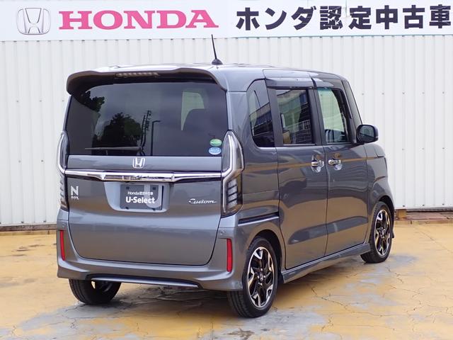 N-BOXカスタム G・EXターボホンダセンシング 純正8インチナビ CD録音 DVD再生 フルセグTV Bluetoothオーディオ 両側パワースライドドア Rカメラ ETC 助手席シートバックテーブル シートヒーター 革巻きハンドル(12枚目)
