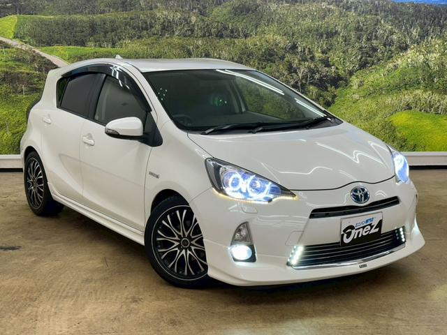 アクア Ｓ　モデリスタエアロパーツ・社外アルミホイル・プッシュスタート・スマートキーレス・ＬＥＤヘッドライト・レザー調シートカバー・社外ナビＴＶ・クルーズコントロール・オートライトシステム・ＥＴＣ・レーダー（7枚目）