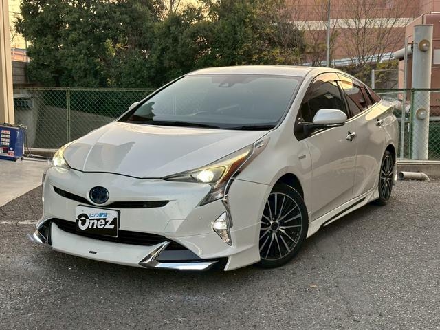 プリウス A モデリスタフルエアロ・純正ナビ・フルセグ対応・ビルトインETC・バックモニター・ドライブレコーダー前後・社外アルミ・デジタルインナーミラー・トヨタセーフティセンス・ステアリングスイッチ・LEDヘッド(5枚目)