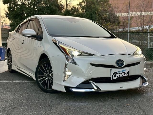 プリウス A モデリスタフルエアロ・純正ナビ・フルセグ対応・ビルトインETC・バックモニター・ドライブレコーダー前後・社外アルミ・デジタルインナーミラー・トヨタセーフティセンス・ステアリングスイッチ・LEDヘッド(6枚目)