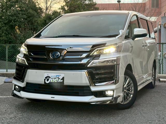 ヴェルファイアハイブリッド Ｚ　ゴールデンアイズ　モデリスタエアロ・純正ナビ・フルセグ・バックモニター・純正フリップダウンモニター・両側パワースライドドア・ハーフレザーシート・トヨタセーフティセンス・レーダークルーズコントロール・ＥＴＣ・純正アルミ（4枚目）