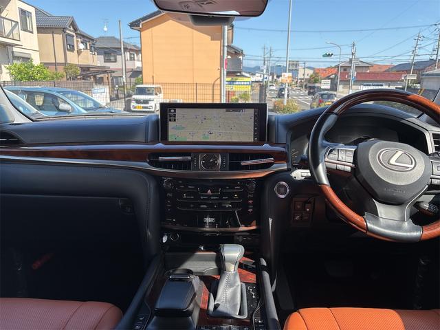 ＬＸ ＬＸ５７０　禁煙車／サンフレアブラウン　／シートエアコン／純正ナビ／後席モニター／クールボックス／ＢＳＭ／全方位カメラ／クリアランスソナー／サンルーフ／衝突軽減システム／レーンアシスト／パワートランク／寒冷地仕様（15枚目）