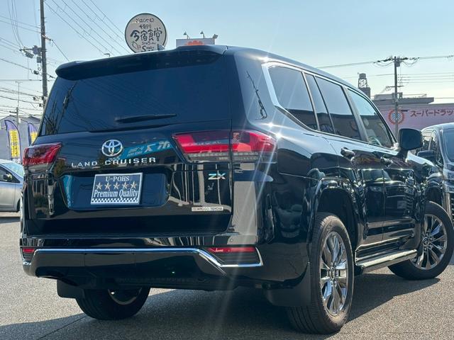 ランドクルーザー ＺＸ　ワンオーナー　禁煙　黒革シート　クールＢＯＸ　サンルーフ　ＪＢＬ　クールボックス　全周囲モニター　１２．３インチＤＡ（ナビ＋ＴＶ）　　ベンチレーション　シートヒーター　黒革シート　ＢＳＭ　ＨＵＤ（8枚目）