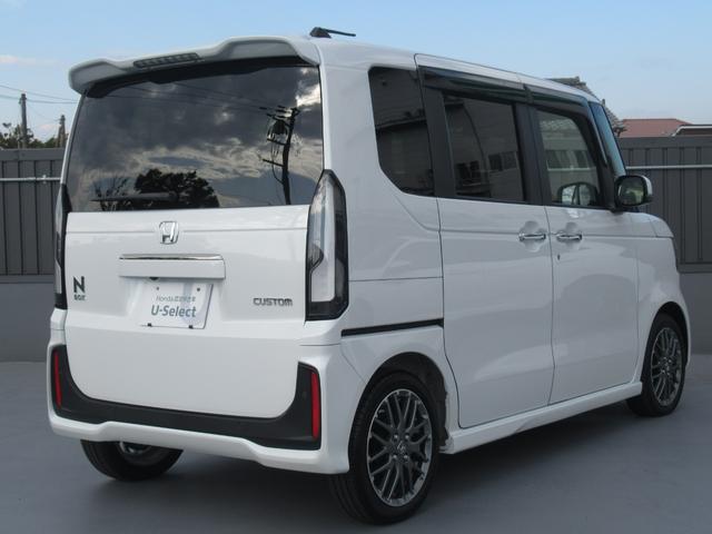 N-BOXカスタム ターボ 弊社元レンタカー 純正8インチナビ 純正ドラレコ前後 両側パワースライドドア パーキングセンサー前後 ブレーキホールド機能付き電子パーキングブレーキ 前席シートヒーター バックカメラ ETC(9枚目)