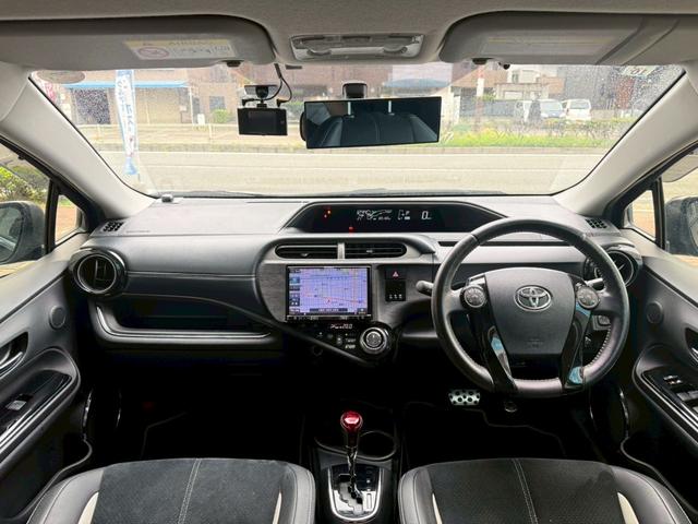 アクア Ｇ　Ｇ’ｓ　社外８インチナビ（ＡＶＩＣ－ＲＬ０９）★フルセグＴＶ★Ｒカメラ★Ｂｌｕｔｏｏｔｈ接続可★クルコン★社外マフラー★コンビシート★ＦＲドラレコＬＥＤライト★ＥＴＣ★純正１７インチＡＷ★（5枚目）