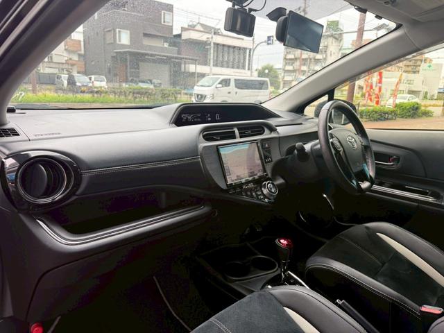 アクア Ｇ　Ｇ’ｓ　社外８インチナビ（ＡＶＩＣ－ＲＬ０９）★フルセグＴＶ★Ｒカメラ★Ｂｌｕｔｏｏｔｈ接続可★クルコン★社外マフラー★コンビシート★ＦＲドラレコＬＥＤライト★ＥＴＣ★純正１７インチＡＷ★（20枚目）