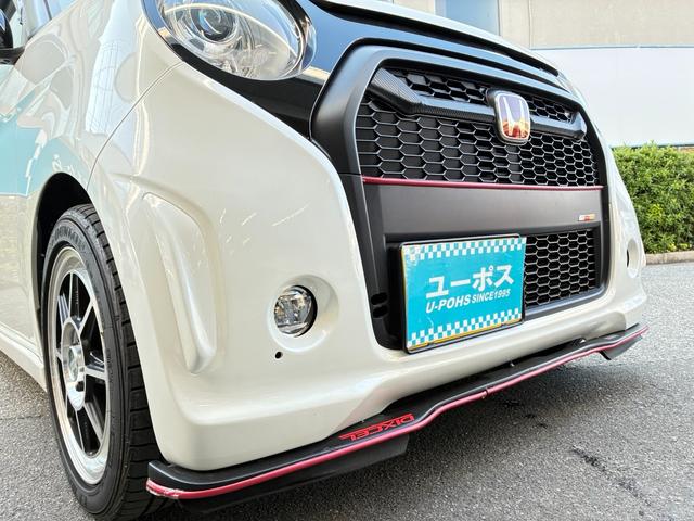 N-ONE モデューロX ユーザー買取・禁煙・社外ナビ・フルセグテレビ・クルーズコントロール・ブーストメーター・外Fスポイラー・外足回り・パドルシフト・コンビシート・ETC・外15インチアルミホイール・内外装クリーニング済み(44枚目)