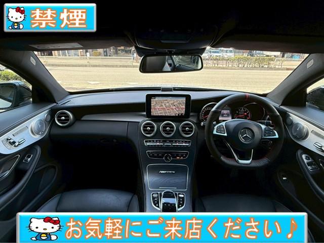 Cクラス C43 4マチッククーペ ・禁煙・ブルメスター・メーカーナビ・フルセグTV・Rカメラ・黒革・シートヒーター・パワーシート・HUD・ブラインドスポット・衝突軽減・レーダークルーズ・パワートランク・LEDライト・ETC(5枚目)