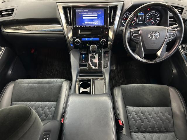 アルファード 2.5S Cパッケージ アルパイン9インチナビ フルセグTV アルパイン10.1インチフリップダウン 両側スライドドア LEDヘッドライト ブラック合皮ファブリックコンビシート パワーメモリーシート(13枚目)