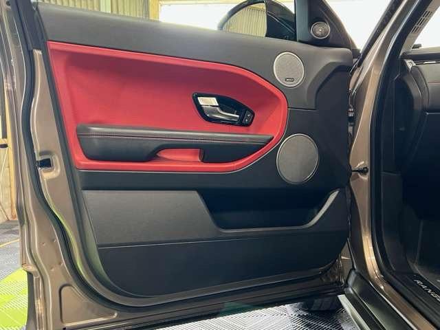 レンジローバーイヴォーク ダイナミック　４ＷＤ　ガラスコーティング施工済み　ローダウン　ＭＥＲＩＤＩＡＮサウンド　ガラスルーフ　赤／黒レザーシート　シートヒーター　シートメモリー　Ｂｌｕｅｔｏｏｔｈ（21枚目）