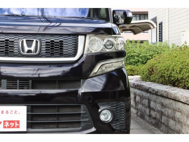 N-BOXカスタム G ターボSSパッケージ 車高調/社外テール/外Fガラス/社外16インチアルミホイール/ギャザスSDナビ/フルセグTV/Bカメラ/Bluetooth対応/両側パワスラ/黒レザー調シートカバー/パドルシフト/スマートキー2本(7枚目)