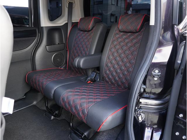 N-BOXカスタム G ターボSSパッケージ 車高調/社外テール/外Fガラス/社外16インチアルミホイール/ギャザスSDナビ/フルセグTV/Bカメラ/Bluetooth対応/両側パワスラ/黒レザー調シートカバー/パドルシフト/スマートキー2本(41枚目)
