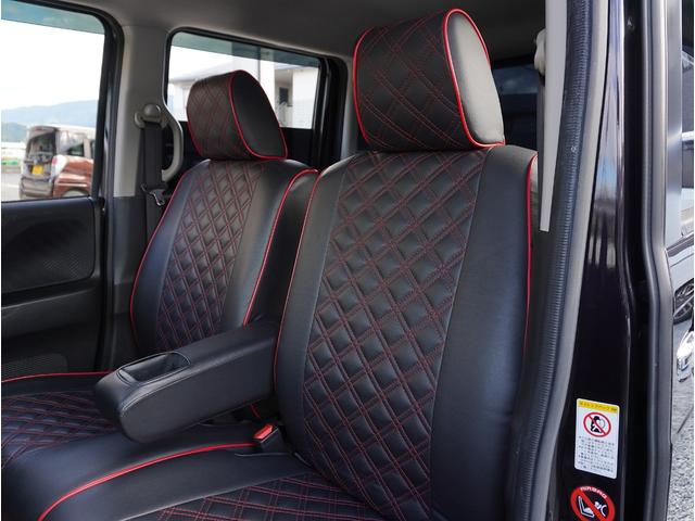 N-BOXカスタム G ターボSSパッケージ 車高調/社外テール/外Fガラス/社外16インチアルミホイール/ギャザスSDナビ/フルセグTV/Bカメラ/Bluetooth対応/両側パワスラ/黒レザー調シートカバー/パドルシフト/スマートキー2本(48枚目)