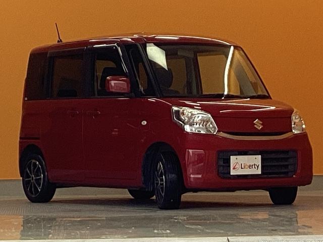 スペーシア G 社外ナビ Bluetooth TV ETC スマートキー アイドリングストップ 電動格納ミラー シートヒーター ベンチシート CVT 盗難防止システム ABS CD DVD再生 USB アルミホイール(8枚目)