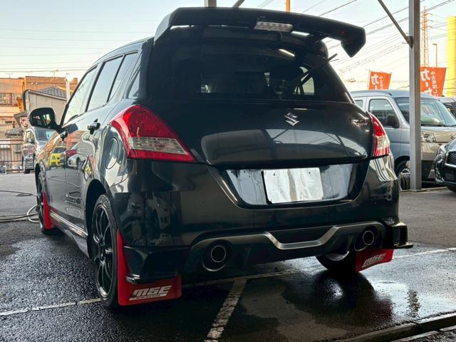 スイフトスポーツ ベースグレード　ＭＳＥカーボンＧＴウイング　ＭＳＥマッドフラップ　社外ナビ　ＥＴＣ　６ＭＴ　社外ホイール（7枚目）