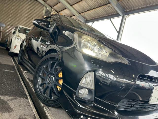 アクア Ｇ　１年保証　ＴＲＤ製フロントリアサイドシフトノブ／社外マフラー／ＷＯＲＫエモーション１７ＡＷ／社外キャリパー（63枚目）