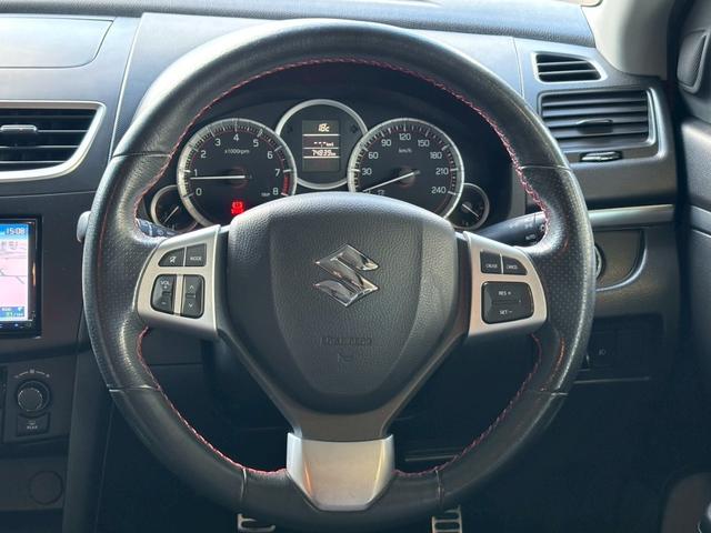 スイフトスポーツ ベースグレード 1年保証 社外ナビ Bカメラ ワンセグTV ETC スマートキー プッシュスタート 6速MT 純正ホイール クルーズコントロール(13枚目)