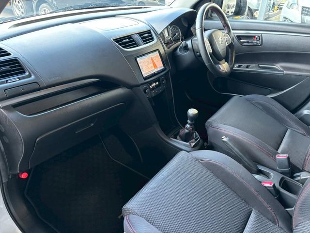 スイフトスポーツ ベースグレード 1年保証 社外ナビ Bカメラ ワンセグTV ETC スマートキー プッシュスタート 6速MT 純正ホイール クルーズコントロール(19枚目)