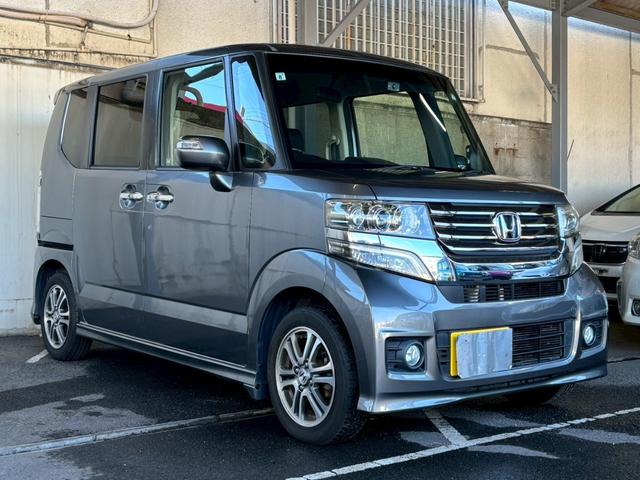 Ｎ－ＢＯＸカスタム Ｇ・Ｌパッケージ　１年保証　純正ナビ　Ｂカメラ　ワンセグ　ドラレコ前　プッシュスタート　片側パワースライドドア（3枚目）