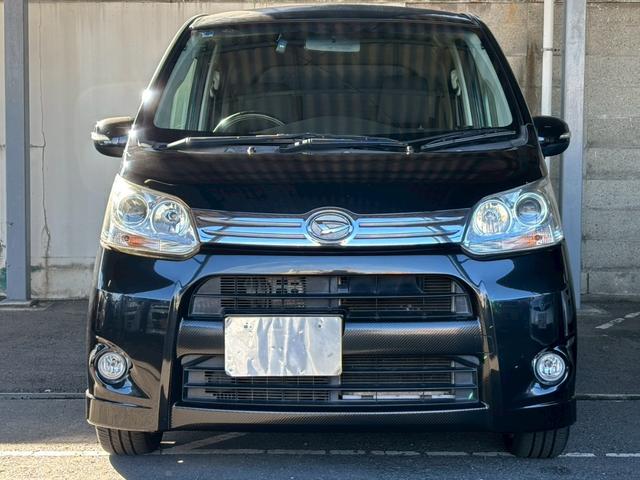 ムーヴ カスタム　ＲＳ　１年保証　社外ナビ　フルセグＴＶ　ＥＴＣ　純正１６インチアルミホイール　プッシュスタート　運転席シートリフター　プライバシーガラス　オートヘッドライト　ＭＯＭＯ製革巻きステアリング（3枚目）