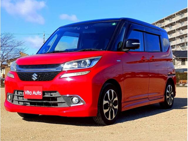 ソリオバンディット ハイブリッドMV SDナビ フルセグTV 全方位カメラ スマートキー LEDヘッドライト 衝突軽減ブレーキ 片側パワスラ シートヒーター Bluetooth クルコン 純正15インチアルミ ETC(6枚目)