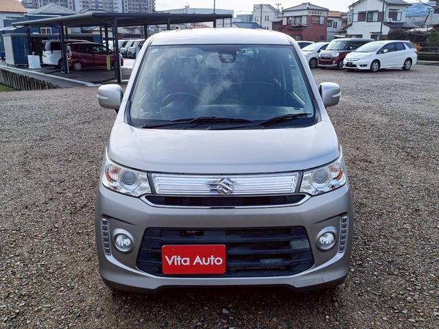 ワゴンＲスティングレー Ｔ　メモリーナビ　フルセグＴＶ　ＨＩＤヘッドライト　衝突軽減ブレーキ　前ドラレコ　シートヒーター　Ｂｌｕｅｔｏｏｔｈ　クルコン　純正１５インチアルミ　ＥＴＣ（3枚目）