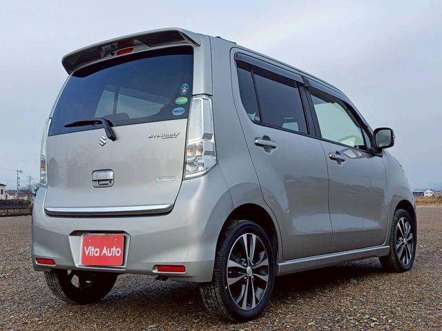 ワゴンＲスティングレー Ｔ　メモリーナビ　フルセグＴＶ　ＨＩＤヘッドライト　衝突軽減ブレーキ　前ドラレコ　シートヒーター　Ｂｌｕｅｔｏｏｔｈ　クルコン　純正１５インチアルミ　ＥＴＣ（13枚目）