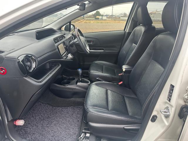 アクア Ｇブラックソフトレザーセレクション　ＳＤナビ　フルセグＴＶ　リアカメラ　スマートキー　ＬＥＤヘッドライト　衝突軽減ブレーキ　前後ドラレコ　シートヒーター　Ｂｌｕｅｔｏｏｔｈ　クルコン　純正１５インチ鉄　ＥＴＣ（22枚目）