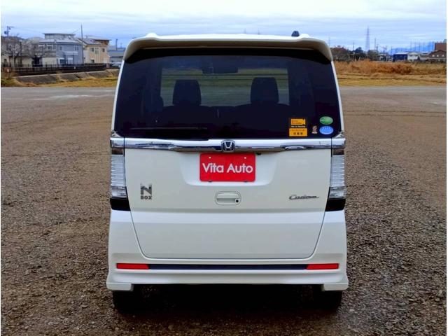 Ｎ－ＢＯＸカスタム Ｇ　ターボＳＳパッケージ　４ＷＤ　ＳＤナビ　フルセグＴＶ　リアカメラ　スマートキー　ＨＩＤヘッドライト　衝突軽減ブレーキ　両側パワスラ　前後ドラレコ　シートヒーター　Ｂｌｕｅｔｏｏｔｈ　純正１４インチアルミ　ＥＴＣ（12枚目）