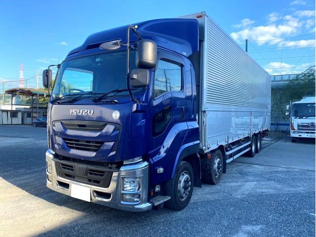 ギガ 　アルミウイング　後輪エアサス　日本トレクス　ラッシングレール２段　荷台内寸：長さ９６１幅２４０高さ２６４　最大積載量：１３，８００Ｋｇ　３８０馬力　２デフ　バックモニター　ヘッド付き　アドブルー（2枚目）