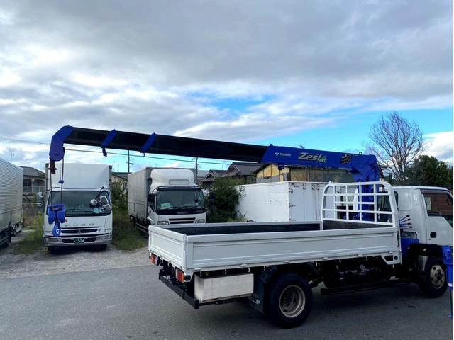 エルフトラック 　２ｔ　タダノクレーン　ラジコン　２ｔ　平ボディ　タダノ４段クレーン　ＺＥ２６４ＨＲ　２．６３ｔ吊　フックイン　荷台内寸：３７１　１８０／ｃｍ　最大積載量：２０００ｋｇ　１５０馬力　全塗装済（15枚目）