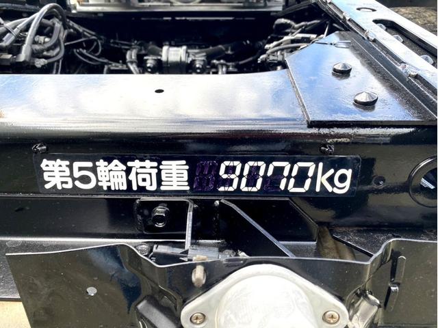 ギガ 　トラクタヘッド　ハイルーフ　後輪エアサス　第５輪荷重　９０７０ｋｇ　最大積載量：３８７４０ｋｇ　［１１５００］ｋｇ　４６０馬力　全塗装済　アドブルー　ＥＴＣ　ベッド付　タンク４００Ｌ　スペアタイヤ（52枚目）